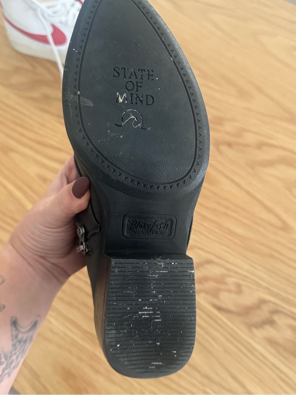 Blowfish Black Ankle Boot with Buckle Accent